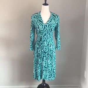 Navy/Green/White L.K Bennett Dress Size 8